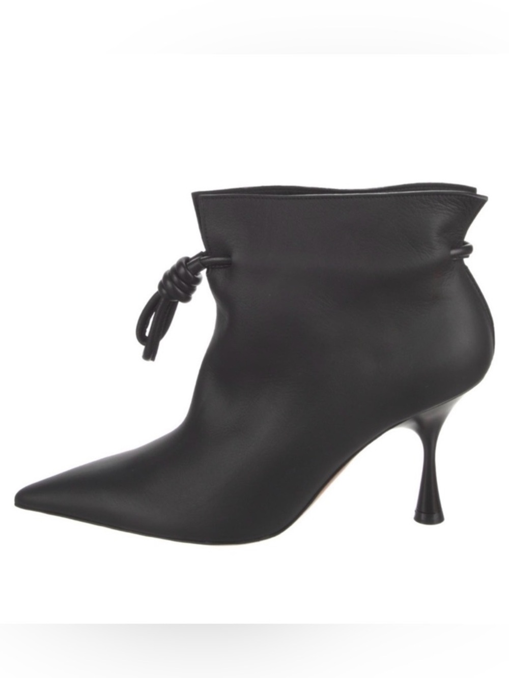 Loewe Black Pointed Toe Flamenco Ankle Stiletto Heel Pull On Boots Size 6